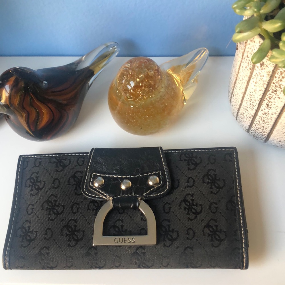 👛 Guess canvas wallet, black 👛